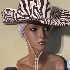 Zebra Print Cowboy Hat